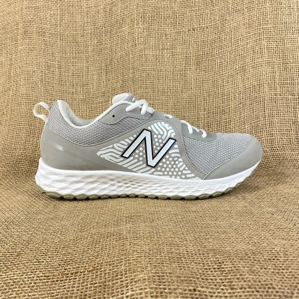🛑SOLD🛑  new balance turf trainer baseball shoes running gray white size 13 D - Picture 5 of 10